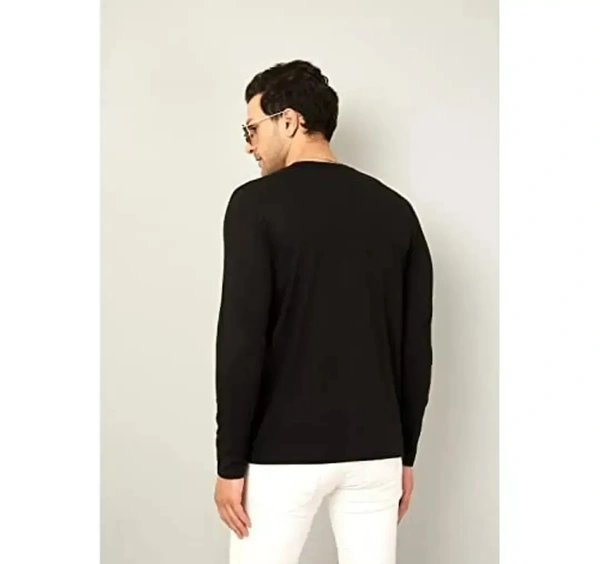 AUSK Men's Full Sleeves Casual T-Shirts(Black-X-Large) 9824476 - S