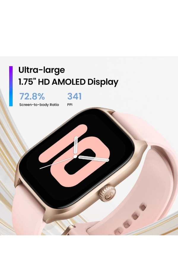 Fashion Smartwatch, 1.78rdquo; AMOLED Display with Premium Metal Body, Multiple Sports Modes with 100+ Watchfaces, Complete Health Suite with Stress Monitor, 7 Days Battery Life 3 ATM 14637671