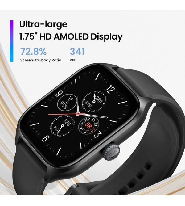 Fashion Smartwatch, 1.78rdquo; AMOLED Display with Premium Metal Body, Multiple Sports Modes with 100+ Watchfaces, Complete Health Suite with Stress Monitor, 7 Days Battery Life  3 ATM 14637672