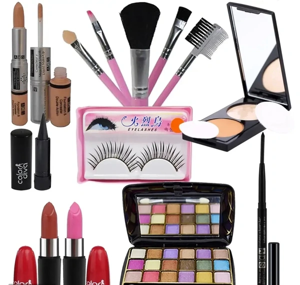 Face Makeup With Brush Set, Pack of 13, (GC1444) 5715593