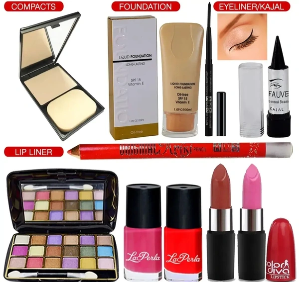Makeup Combo with 18 Color Eyeshadow, Pack of 10, (GC1448) 5715597