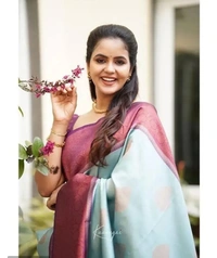 Women Jacquard Banarasi Silk Saree with Blouse 13281425