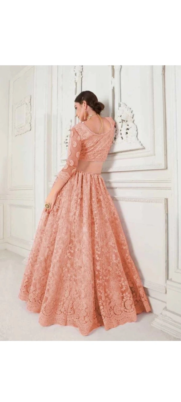 Stylish Net Embroidered Lehenga Choli Set For Women 12960108