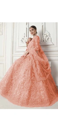 Stylish Net Embroidered Lehenga Choli Set For Women 12960108