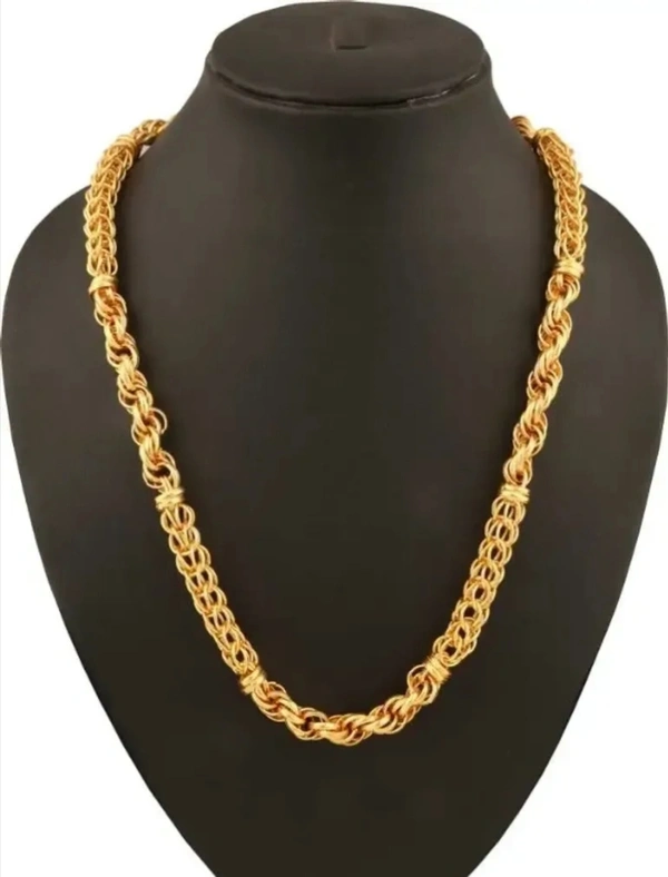 Trendy Stylish Alloy Gold Plated Men's Chain 4935575