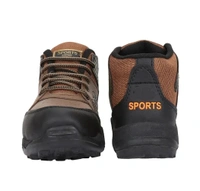 Men's Stylish and Trendy Brown Self Design Rexine Casual Sports Shoes 4675116 - UK 8
