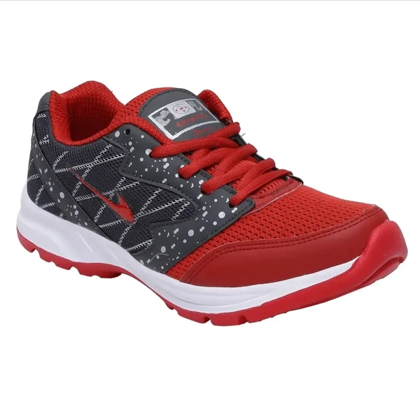 Men Sport Red Mesh Running Shoes 2229182 - IND 8