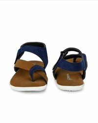 Suede Leather Blue Brown Sandals for Men 6869658 - UK 7