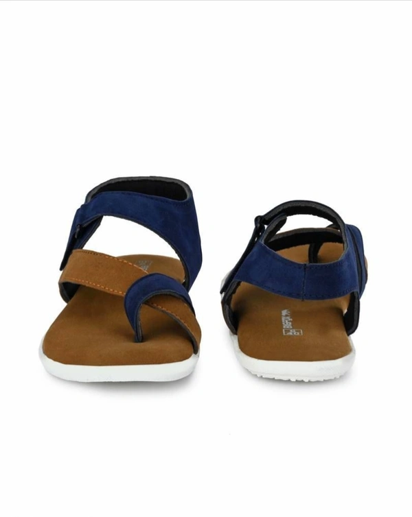 Suede Leather Blue Brown Sandals for Men 6869658 - UK 7