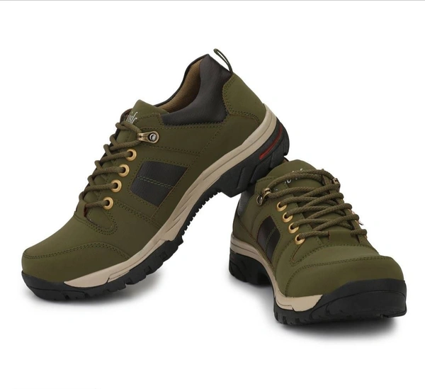 Men's Solid Dark Green Ankle Length Casual Boots 4038661 - UK 9