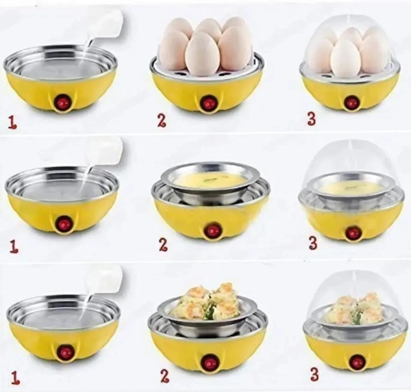 Multifunction Poach Boil Electric Egg Cooker Boiler Steamer Automatic Safe Power-Off Cooking Kitchen Tools 6726627