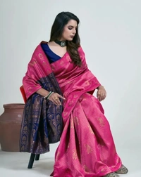Alluring Art Silk Jacquard Saree with Blouse piece 20838064