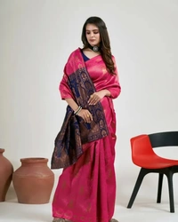Alluring Art Silk Jacquard Saree with Blouse piece 20838064