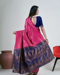 Alluring Art Silk Jacquard Saree with Blouse piece 20838064