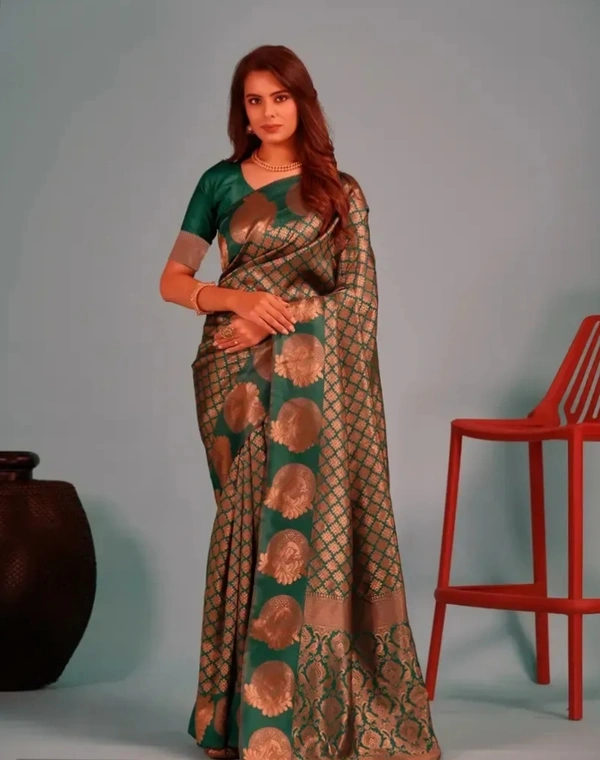 Alluring Art Silk Jacquard Saree with Blouse piece 20838075