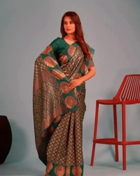Alluring Art Silk Jacquard Saree with Blouse piece 20838075