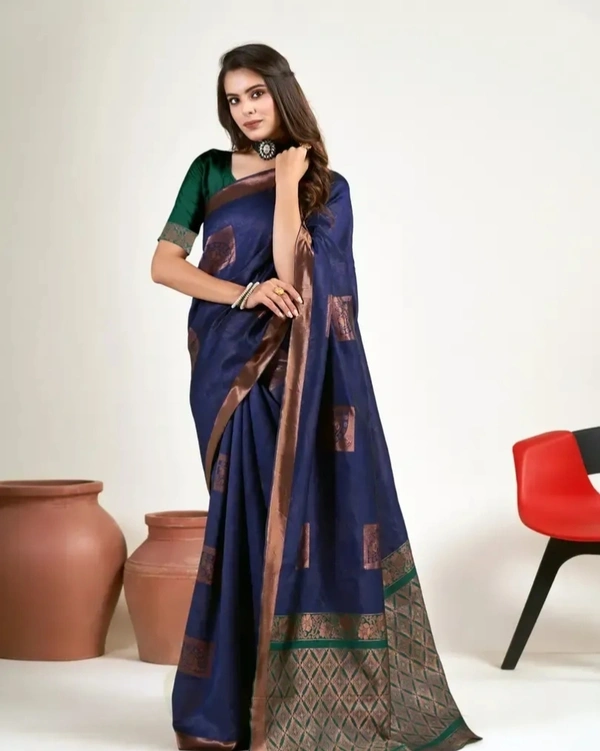 Alluring Art Silk Jacquard Saree with Blouse piece 20838045
