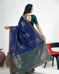 Alluring Art Silk Jacquard Saree with Blouse piece 20838045