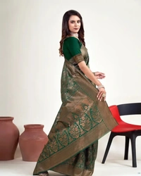 Alluring Art Silk Jacquard Saree with Blouse piece 20838073