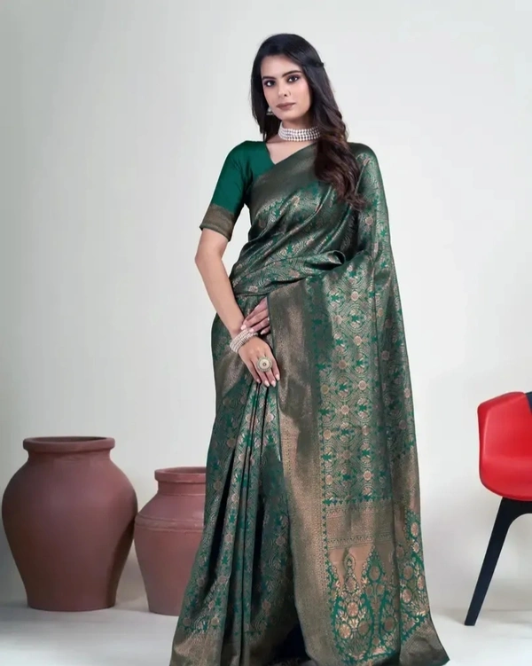 Alluring Art Silk Jacquard Saree with Blouse piece 20838073