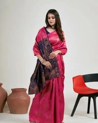 Alluring Art Silk Jacquard Saree with Blouse piece 20838064