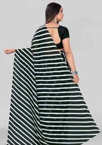 Stylish Georgette Multicoloured Printed Saree with Blouse piece For Women Pack Of 1 13873543
