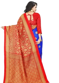 Women Beautiful Multicolored Mysore Silk Saree with Blouse piece 3776981