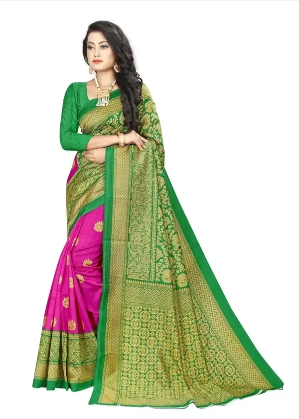Women Beautiful Multicolored Mysore Silk Saree 3776979