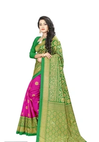 Women Beautiful Multicolored Mysore Silk Saree 3776979