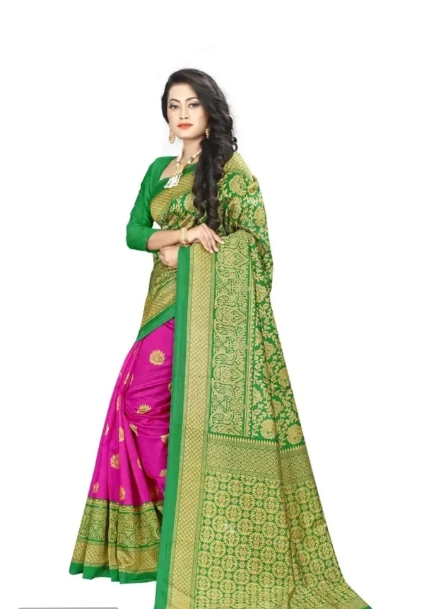 Women Beautiful Multicolored Mysore Silk Saree 3776979