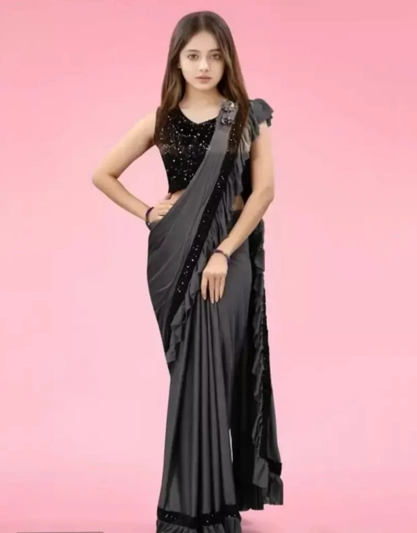 Stylish Malai Silk Saree with Blouse piece For Women 19365438