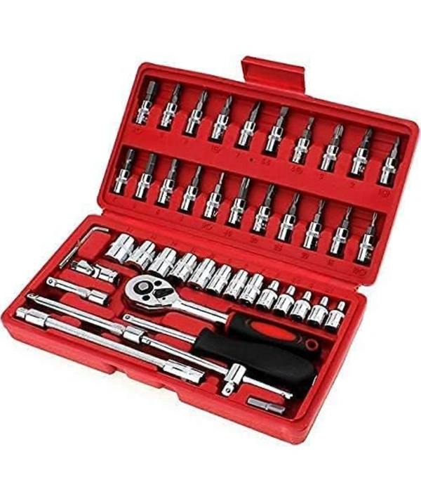 46 In 1 Pcs Tool Kit Screwdriver and Socket Set,Hand Tool Kit Wrench Set