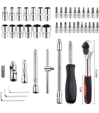 46 In 1 Pcs Tool Kit Screwdriver and Socket Set,Hand Tool Kit Wrench Set