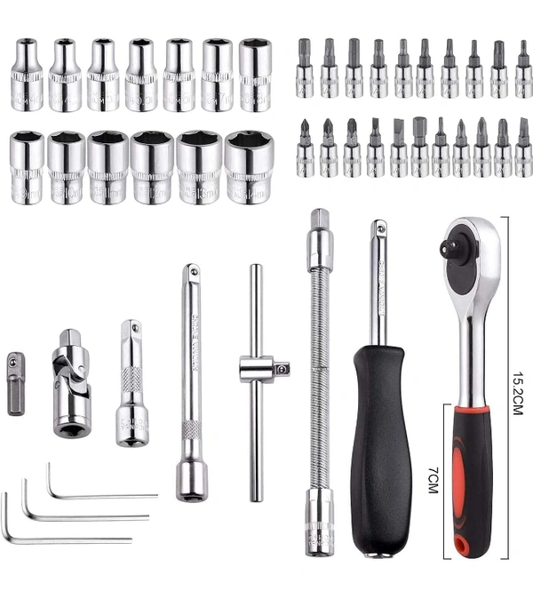 46 In 1 Pcs Tool Kit Screwdriver and Socket Set,Hand Tool Kit Wrench Set
