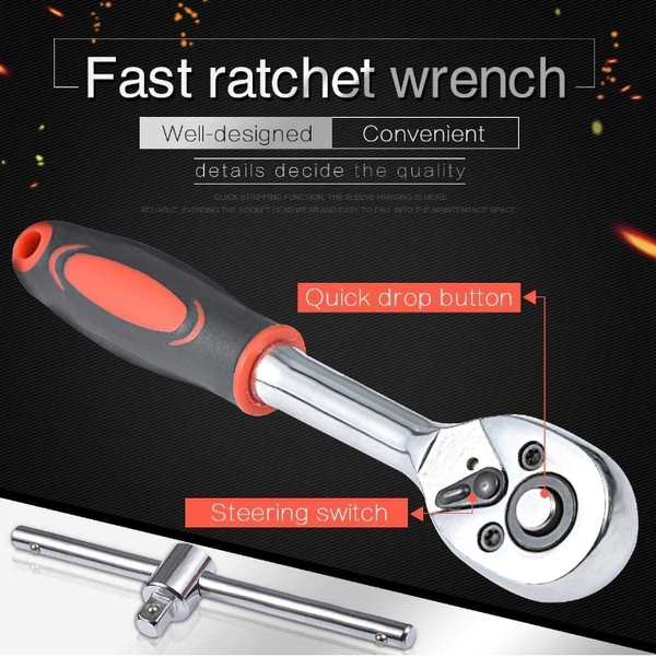 46 In 1 Pcs Tool Kit Screwdriver and Socket Set,Hand Tool Kit Wrench Set