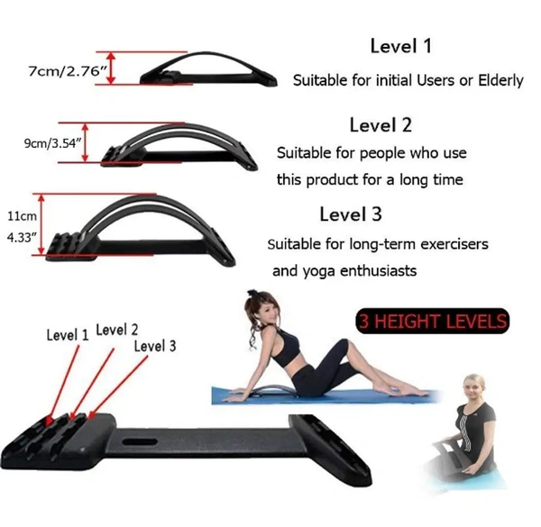 Lumbar Back Stretcher, for Lower and Upper Back Massager and Support Back Tool, Lumbar Support for Office Chair