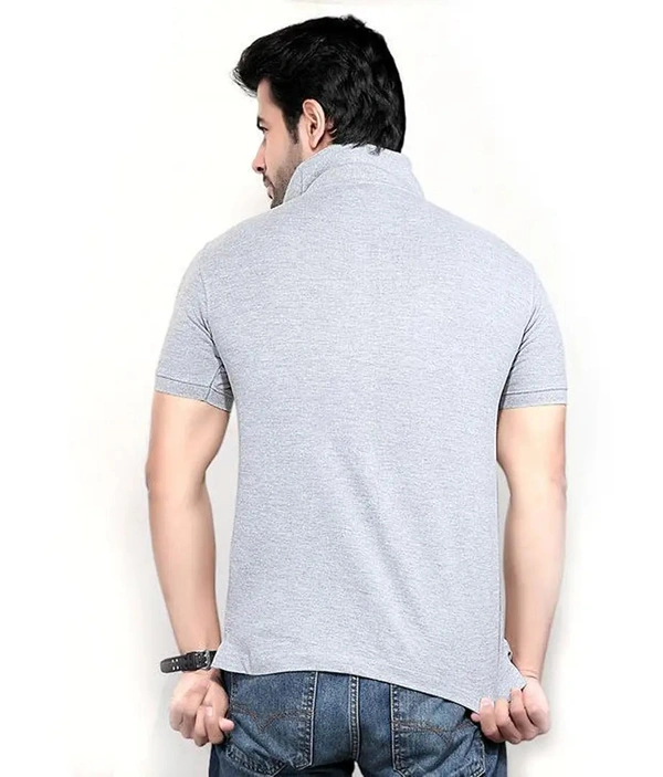 Men Multicoloured Polyester Blend Slim Fit Polos T-Shirt (Pack of 2) - XL