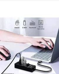 Amphy® Portable Mini Usb Hub Expender 4 Port 3.0 - Black