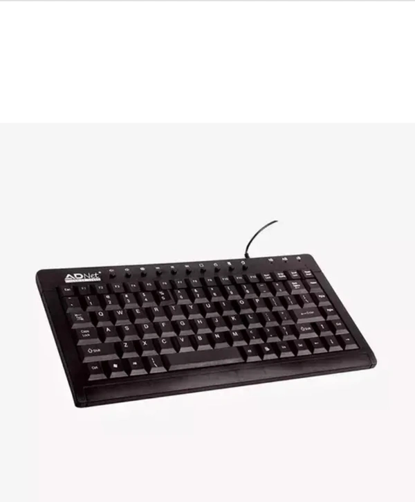 Mini Spill-Resistant USB Wired Slim Multimedia Keyboard for Laptop/Desktop... - Black
