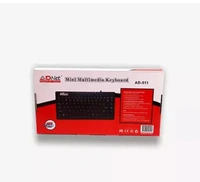 Mini Spill-Resistant USB Wired Slim Multimedia Keyboard for Laptop/Desktop... - Black