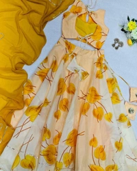 Antique Fashion 1 Jimmy organza silk digital printed lehnga - collection 3