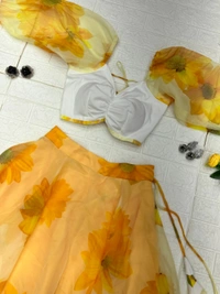Antique Fashion 1 Pure organza silk digital floral printed lehenga 
