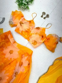 Antique Fashion 1 Pure organza silk digital printed lehng 💛*Haldi special* 💛