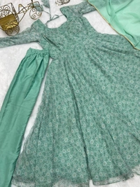 Antique Fashion 1 GOWN FOR WOMEN DUPPTA FULL SET WITH PENT  - S-36