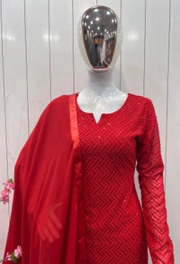Antique Fashion 1 LUKHNOWI GEORGETTE KURTI SUIT - XXL-44