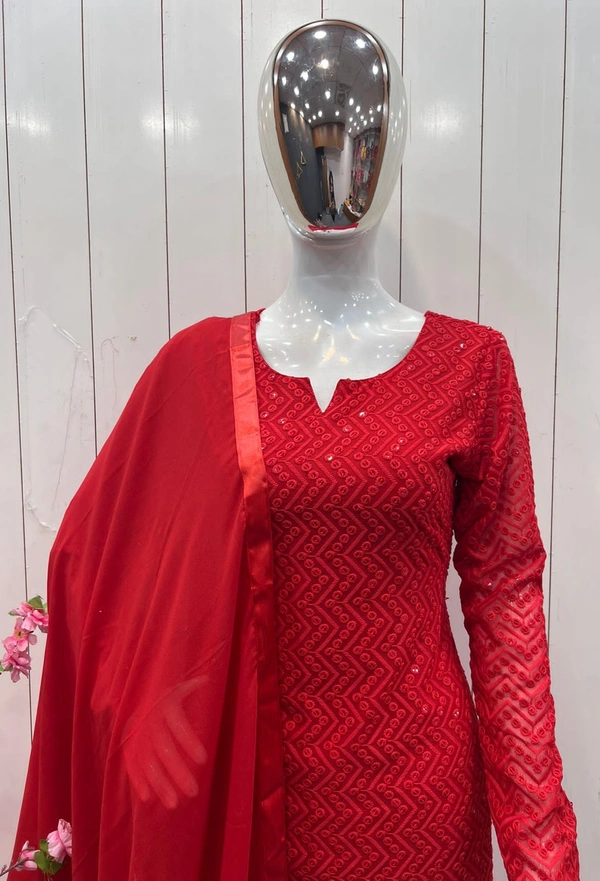 Antique Fashion 1 LUKHNOWI GEORGETTE KURTI SUIT - XXL-44