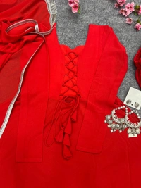 Antique Fashion 1 NEW KURTi PALAZZO DUPPTA SET - XXL (44), Red