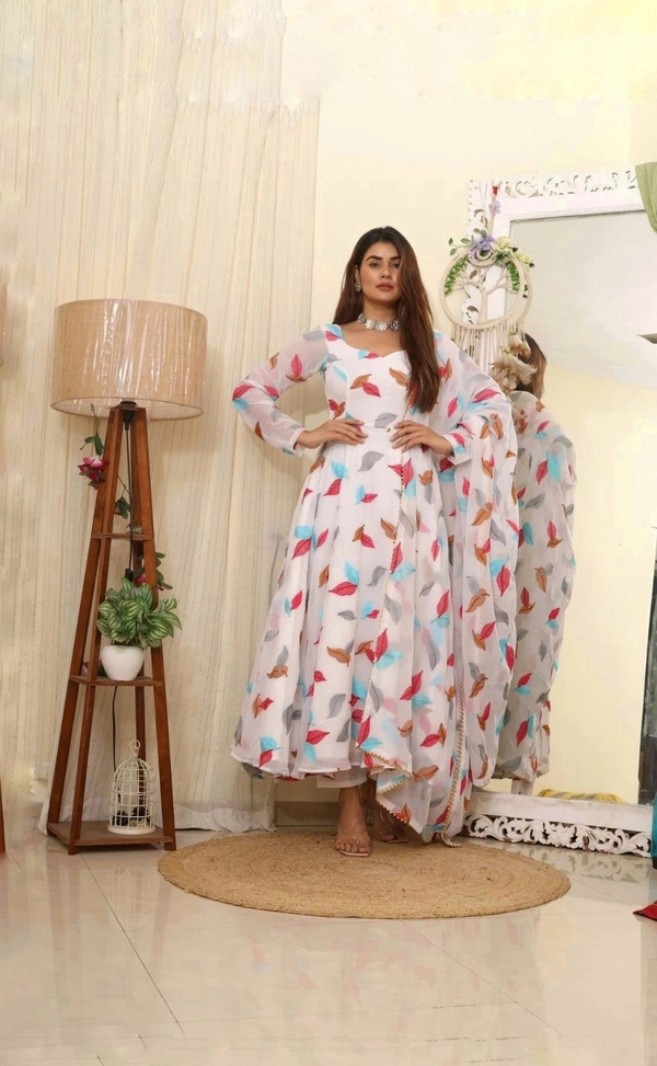 Antique Fashion 1 Anarkali Embroidery  - M