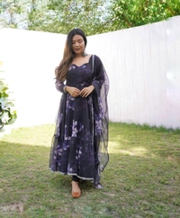 Antique Fashion 1 Anarkali Digital Printed Georgette Silk - S 36