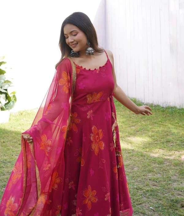 Antique Fashion 1 Anarkali Digital Printed Georgette Anarkali  - 38